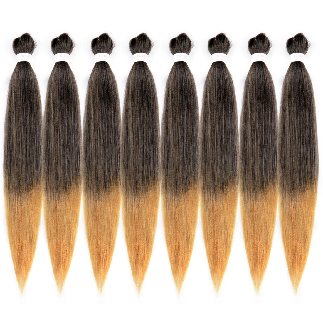 EZ BRAID #1B/27 PRE STRETCHED BRAIDING HAIR 26" YAKI SYNTHETIC HAIR