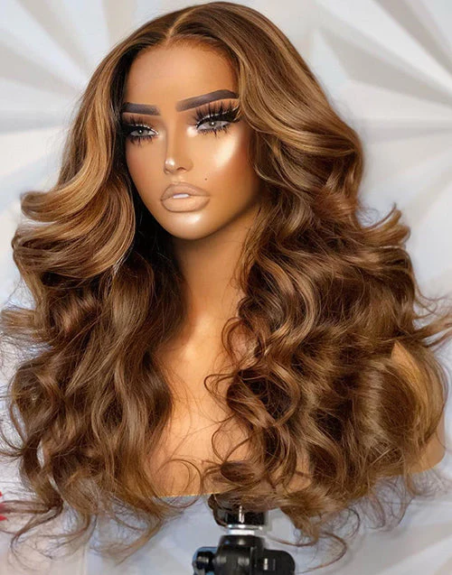 Privileged Elite Hair HIGHLIGHT HONEY BLONDE 13*4 LOOSE WAVY WIGS - Image 3