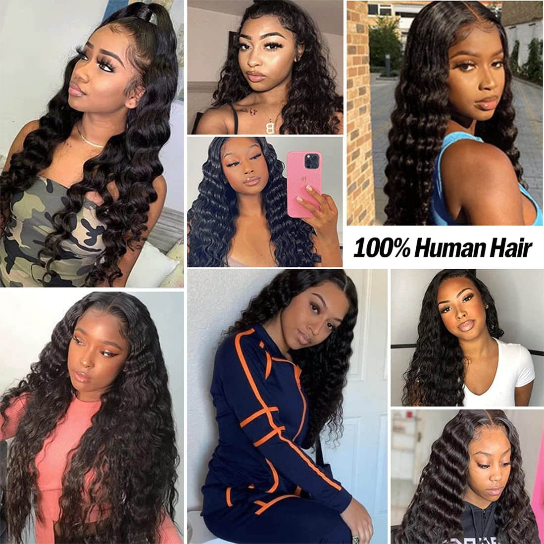 8A Privileged Elite Hair DEEP WAVE WIGS 13X4 LACE FRONT 130% DENSITY - Image 3