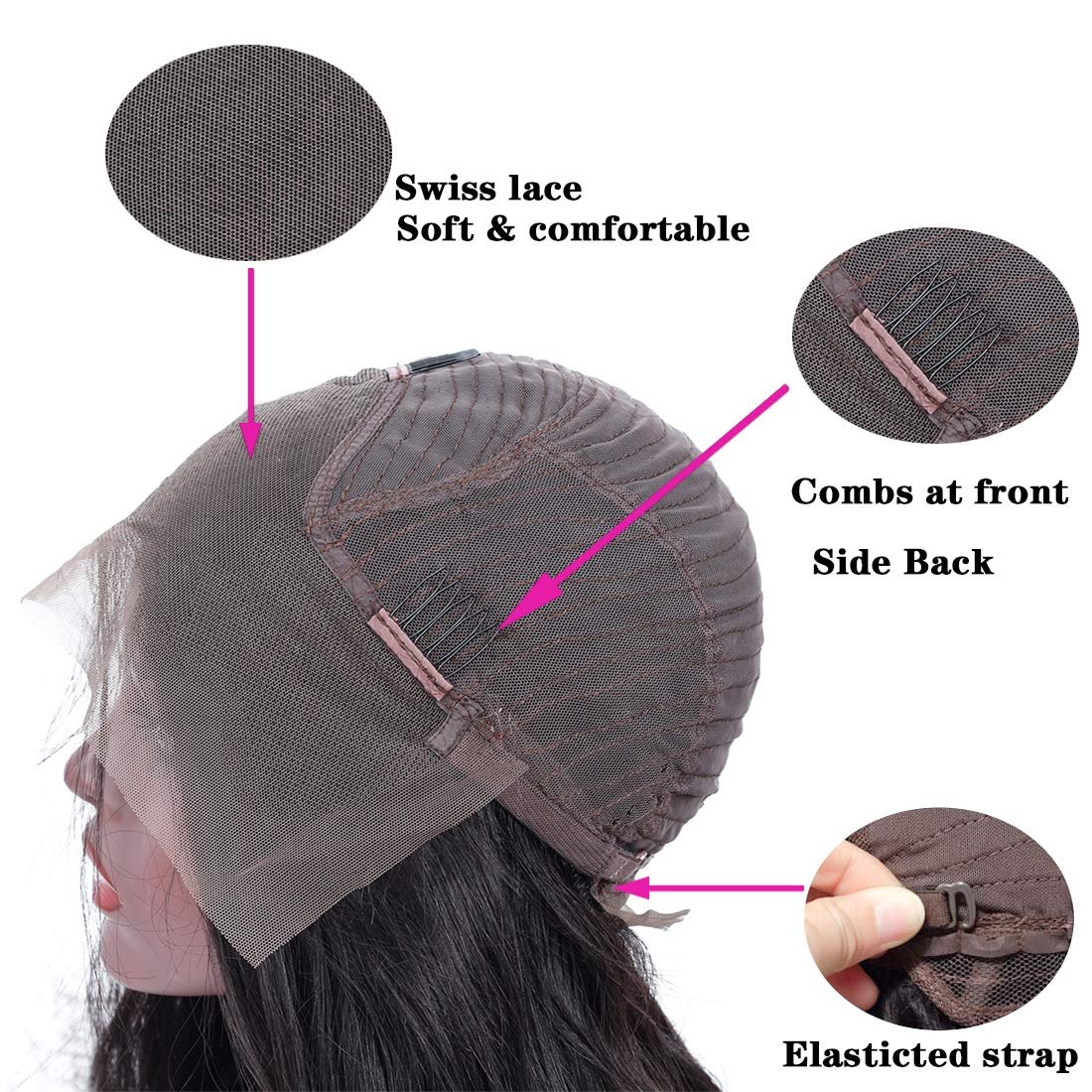 Privileged Elite Hair BODY WAVE WIGS 13X4 LACE FRONT 150% DENSITY PRE-PLUCKED VIRGIN HUMAN HAIR - Image 3